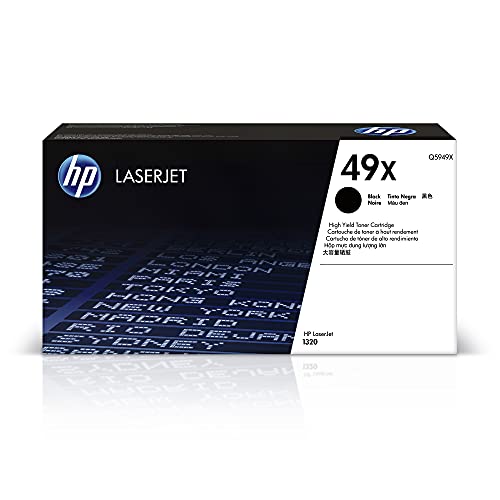 HP 49X Q5949X Negro, Cartucho Tóner de Alta Capacidad Original, de 6.000 páginas, para impresoras HP LaserJet 1160, 1320, 1320N, 1320NW, 1320TN, 3390 y 3392
