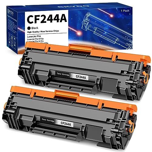CF244A 44A Cartuchos de Tóner Compatibles para HP 44A CF244A Tóner para HP Laserjet Pro M15a M15w, MFP M28a M28w Impresora (2 Negro)