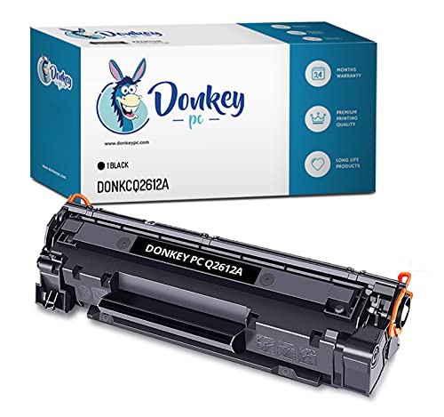 Donkey pc Cartucho tóner Compatible Q2612A. Reemplazo para HP LáserJet 1010/1012/1015/1018/1022 / 1022N / 1020 / 3015MFP / 3020MFP / 3030MFP / 3050MFP / 3052MFP / 3055MFPFP. 2000 páginas Impresas.